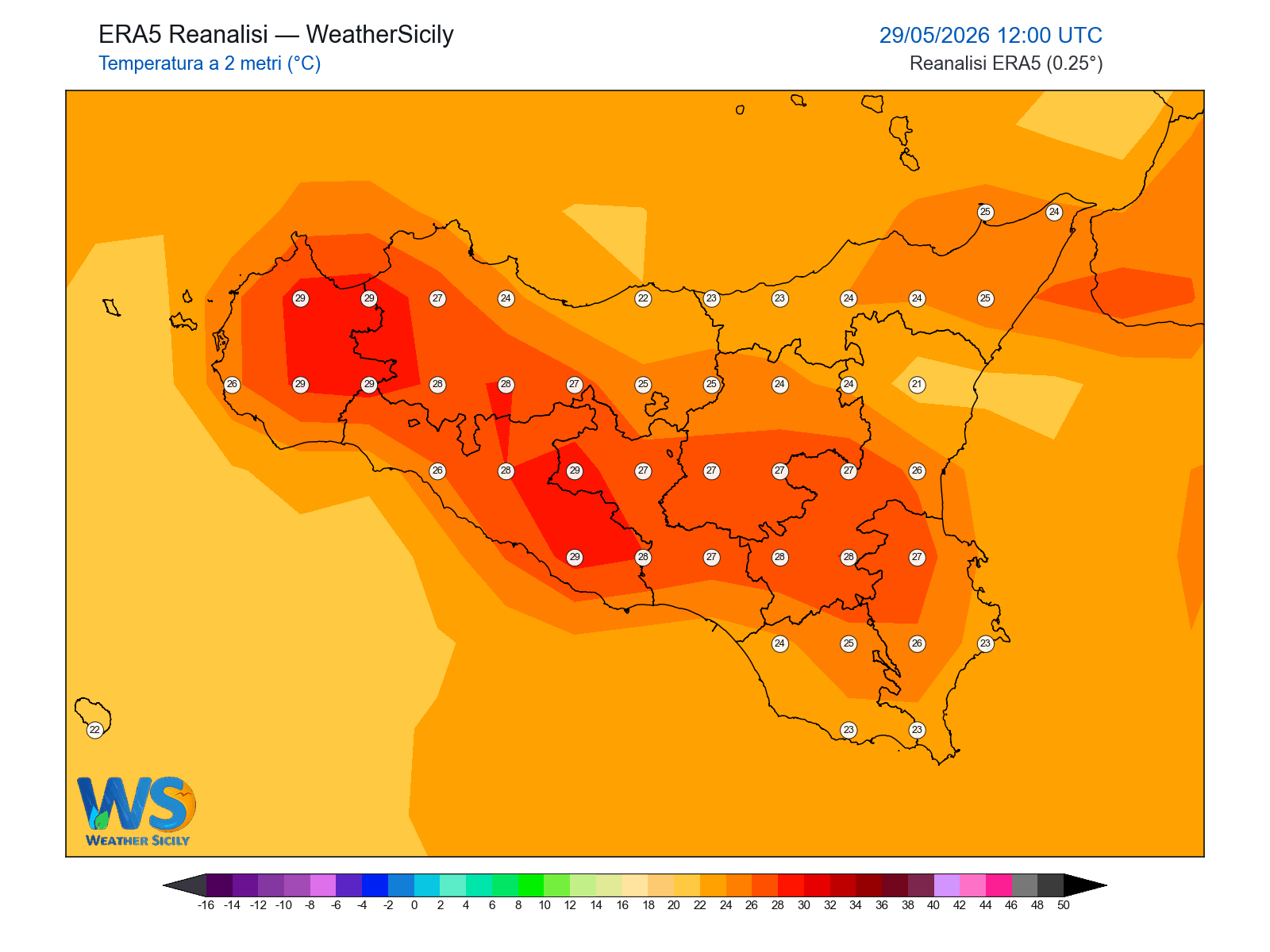 Temperatura a 2 metri · 2026052912