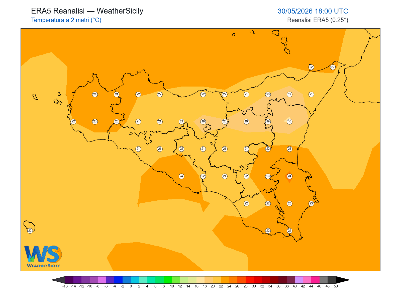 Temperatura a 2 metri · 2026053018