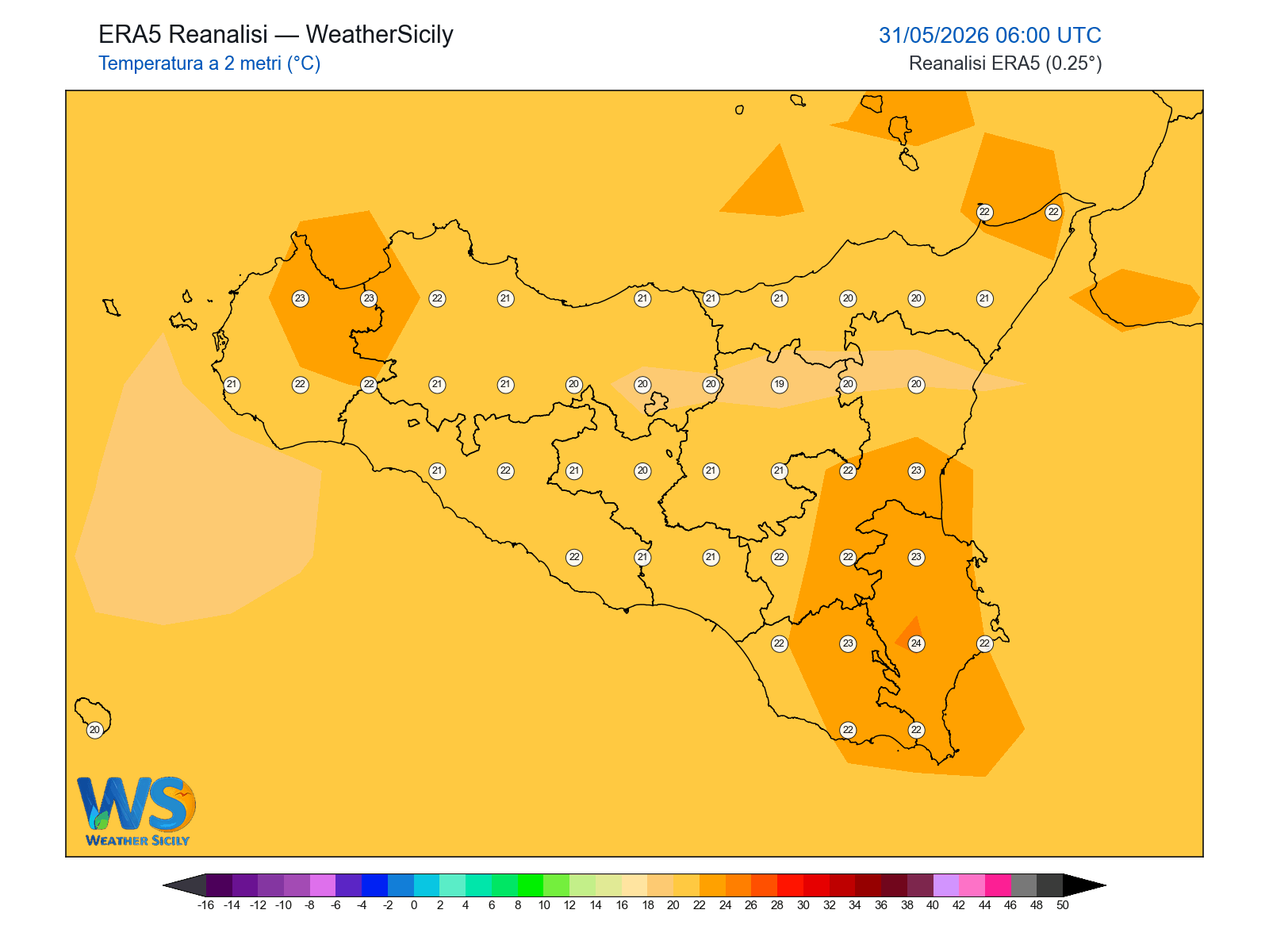 Temperatura a 2 metri · 2026053106