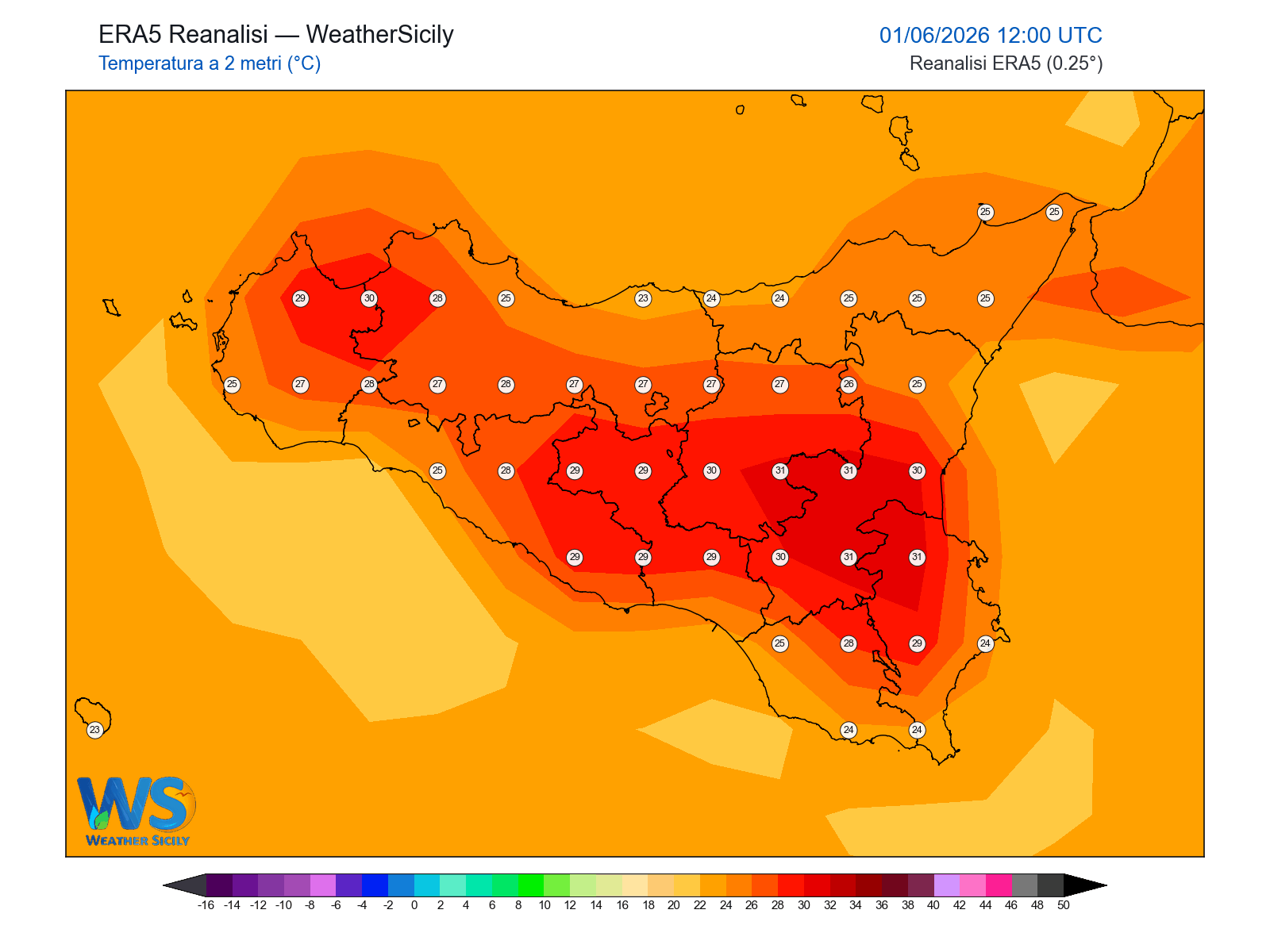 Temperatura a 2 metri · 2026060112