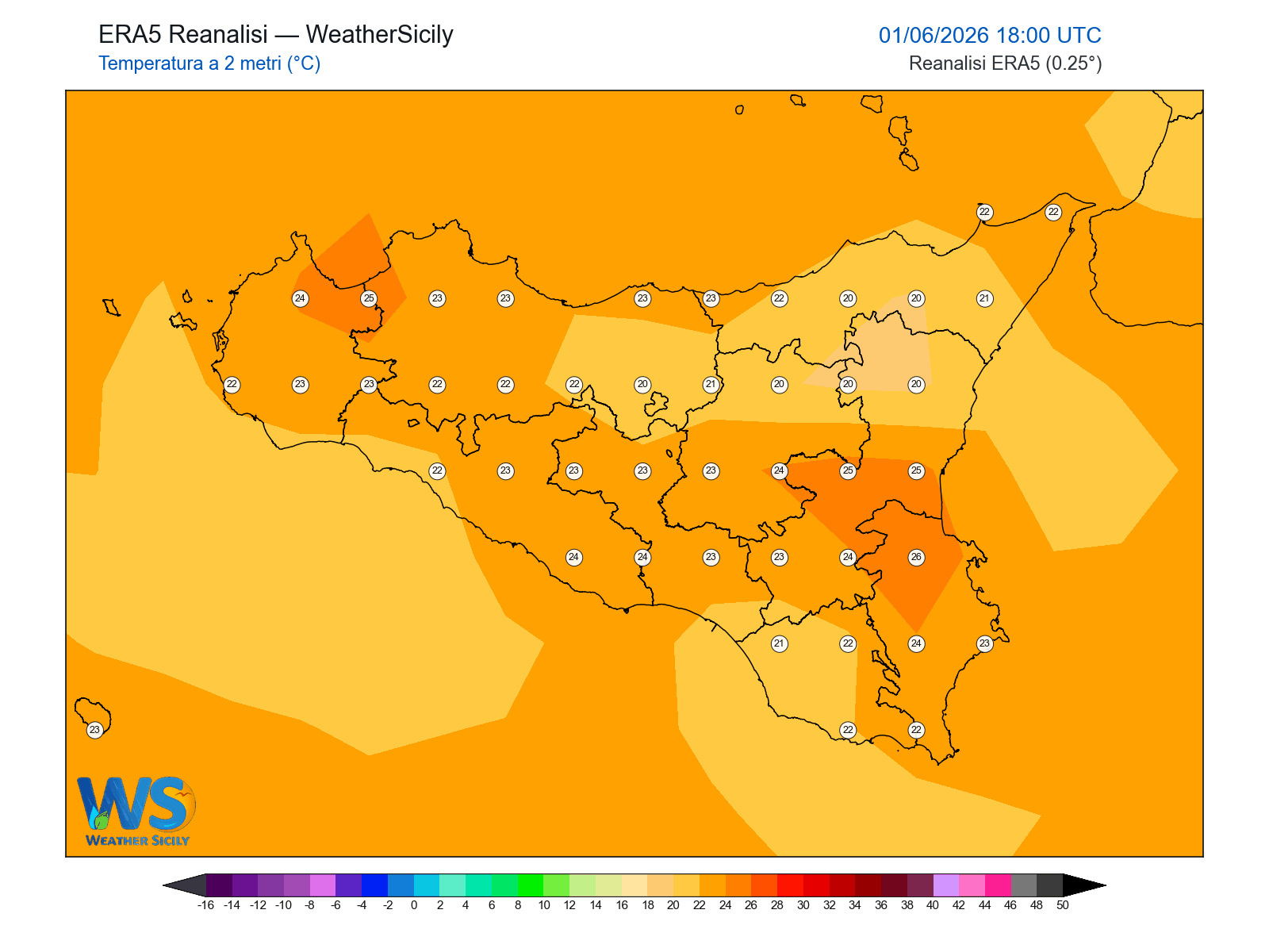 Temperatura a 2 metri · 2026060118