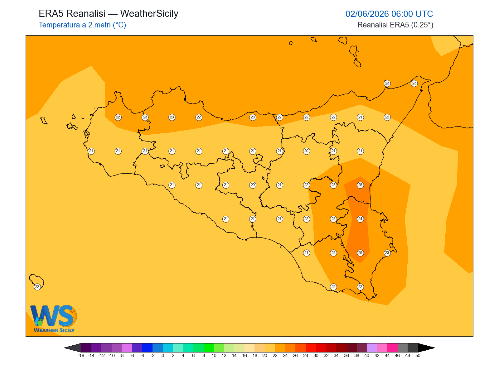 Temperatura a 2 metri · 2026060206