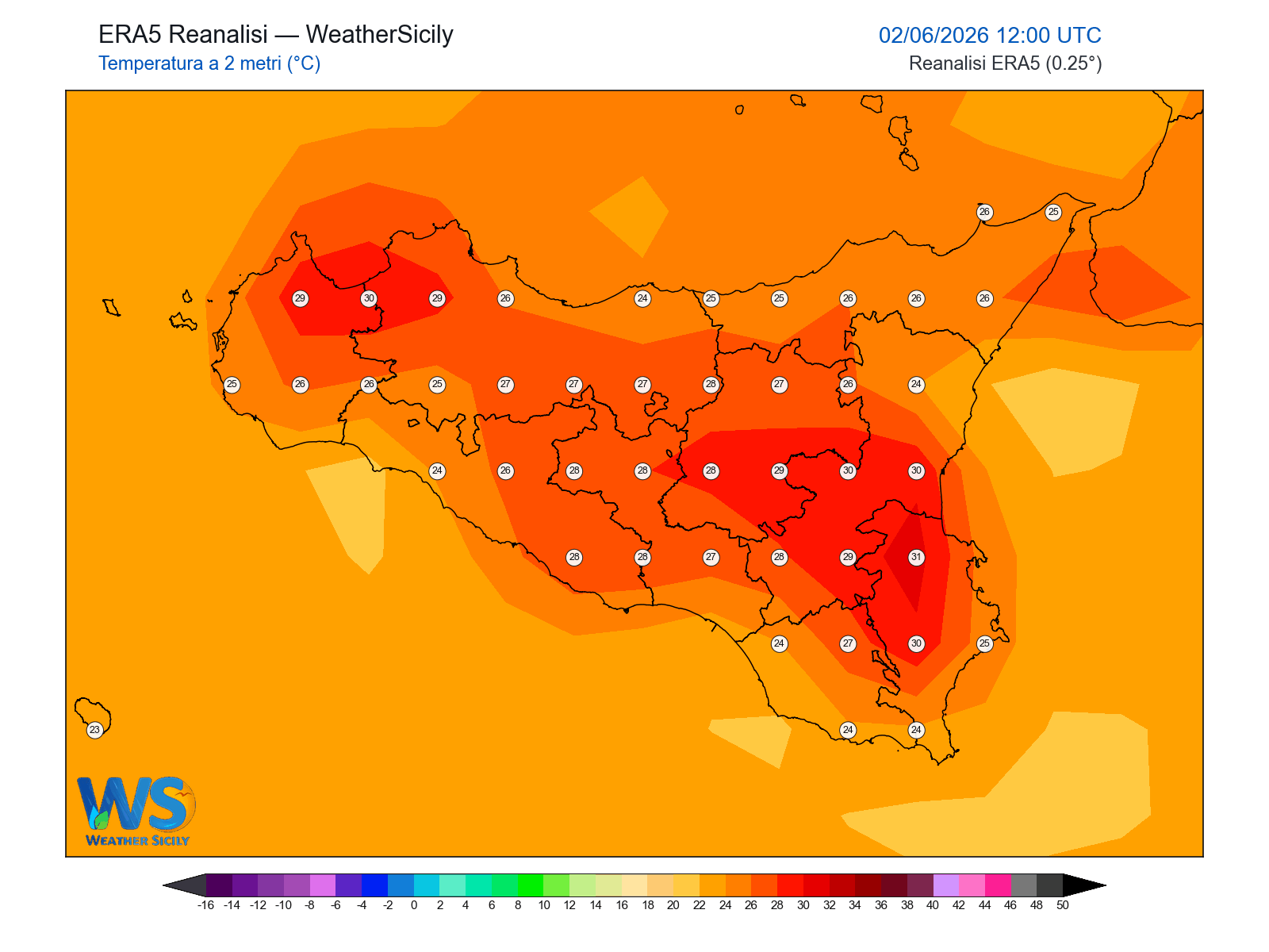 Temperatura a 2 metri · 2026060212