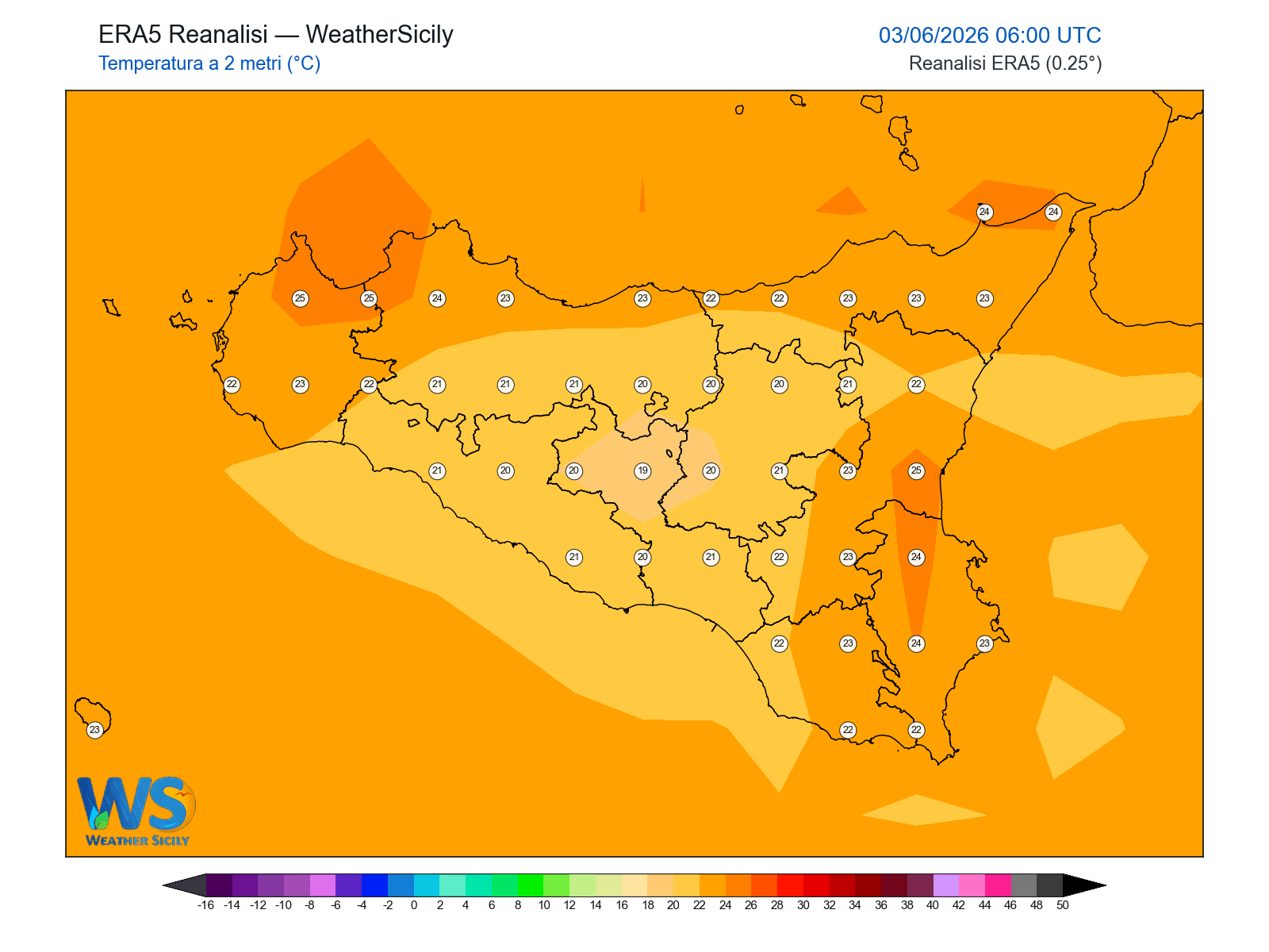 Temperatura a 2 metri · 2026060306