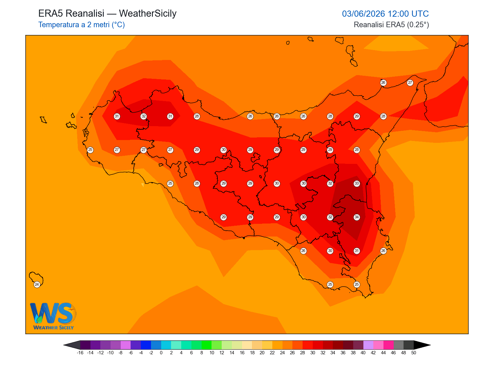 Temperatura a 2 metri · 2026060312