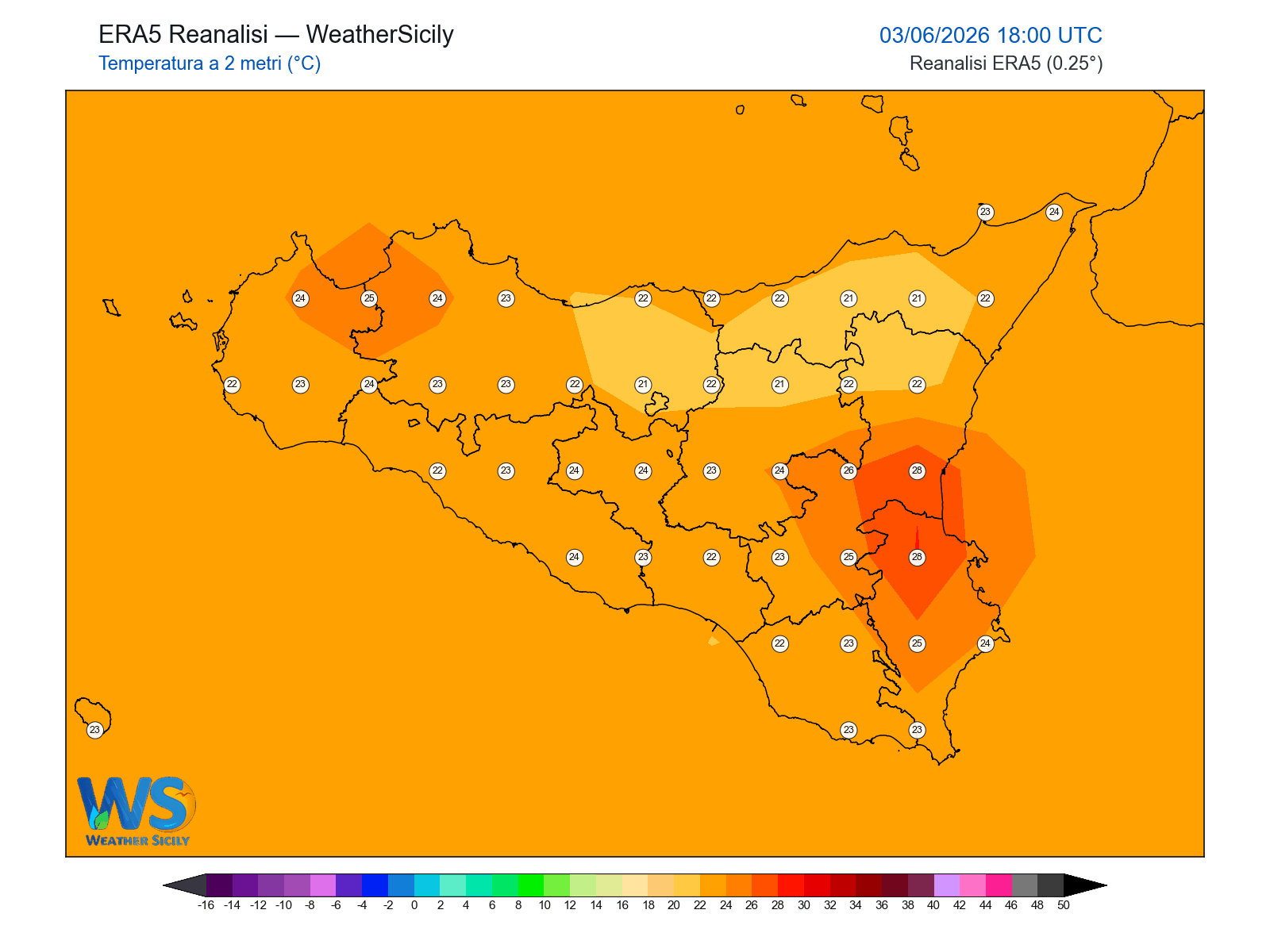 Temperatura a 2 metri · 2026060318