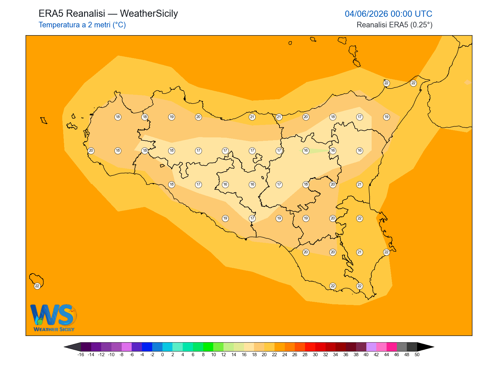 Temperatura a 2 metri · 2026060400