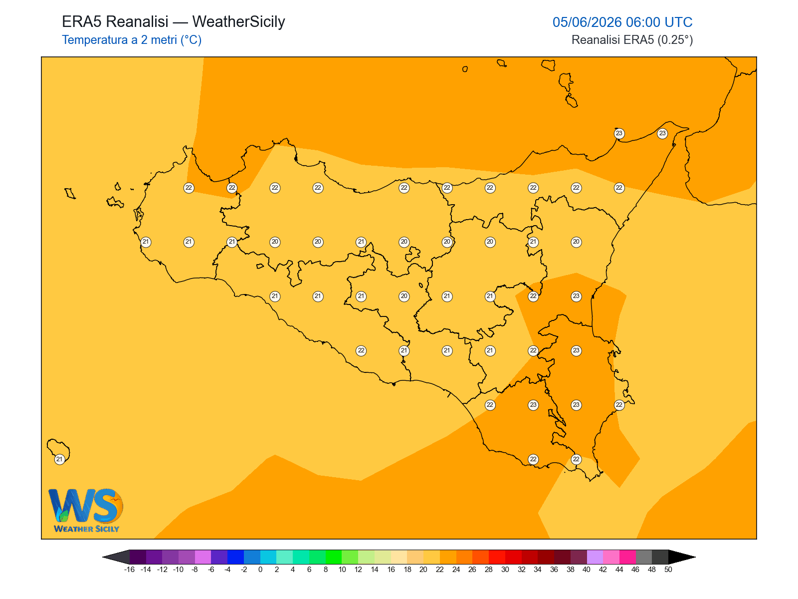 Temperatura a 2 metri · 2026060506