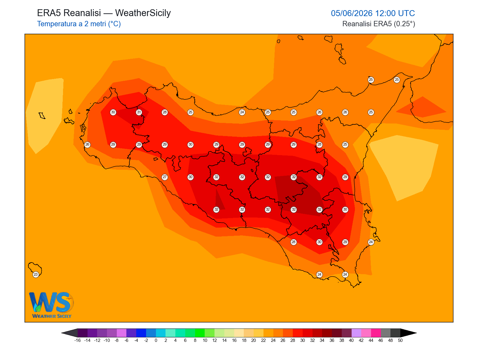 Temperatura a 2 metri · 2026060512