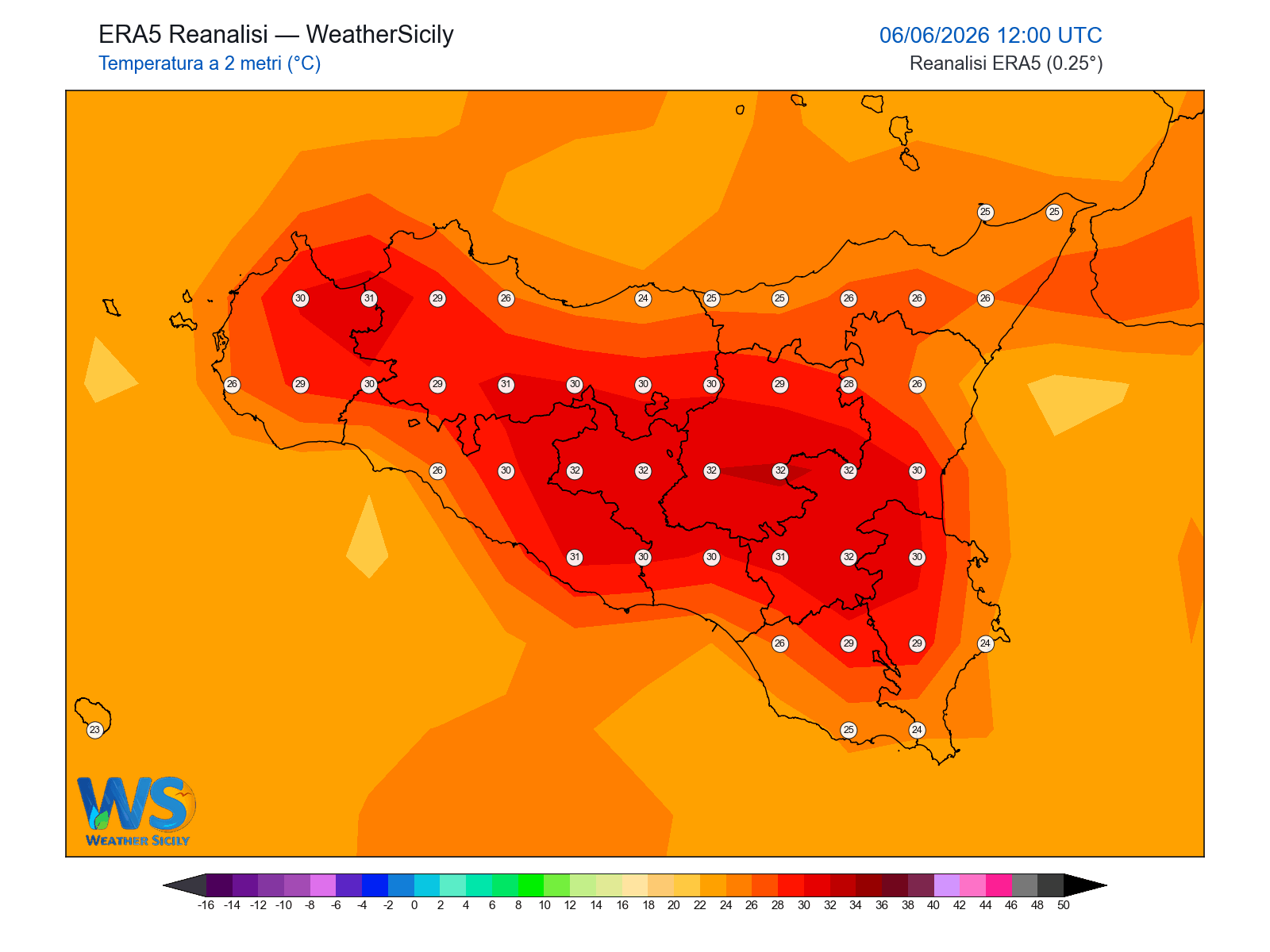 Temperatura a 2 metri · 2026060612