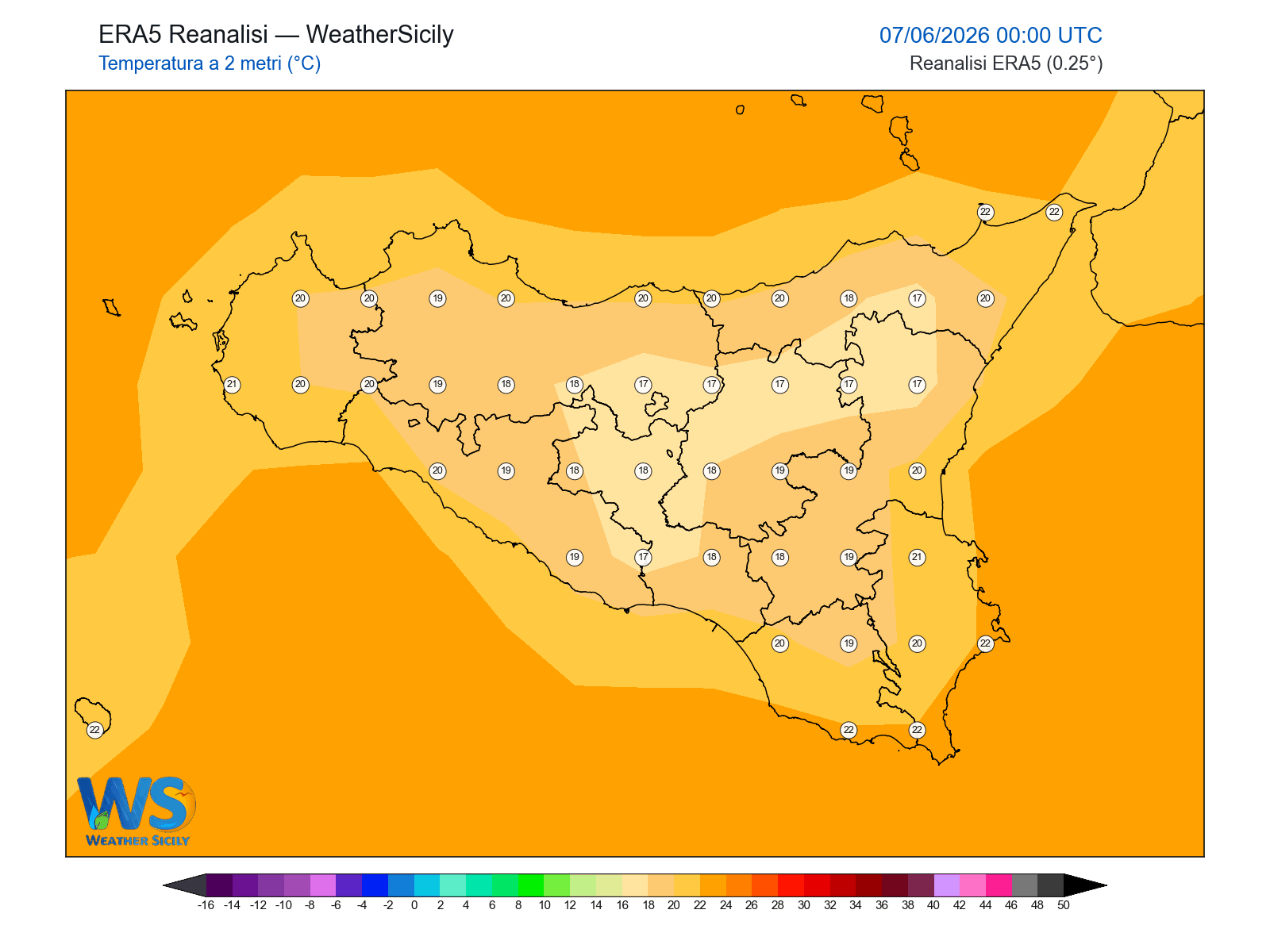 Temperatura a 2 metri · 2026060700