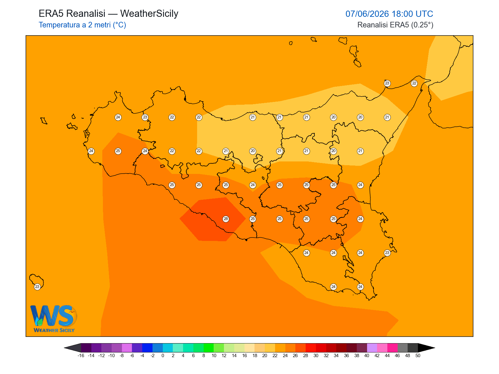 Temperatura a 2 metri · 2026060718
