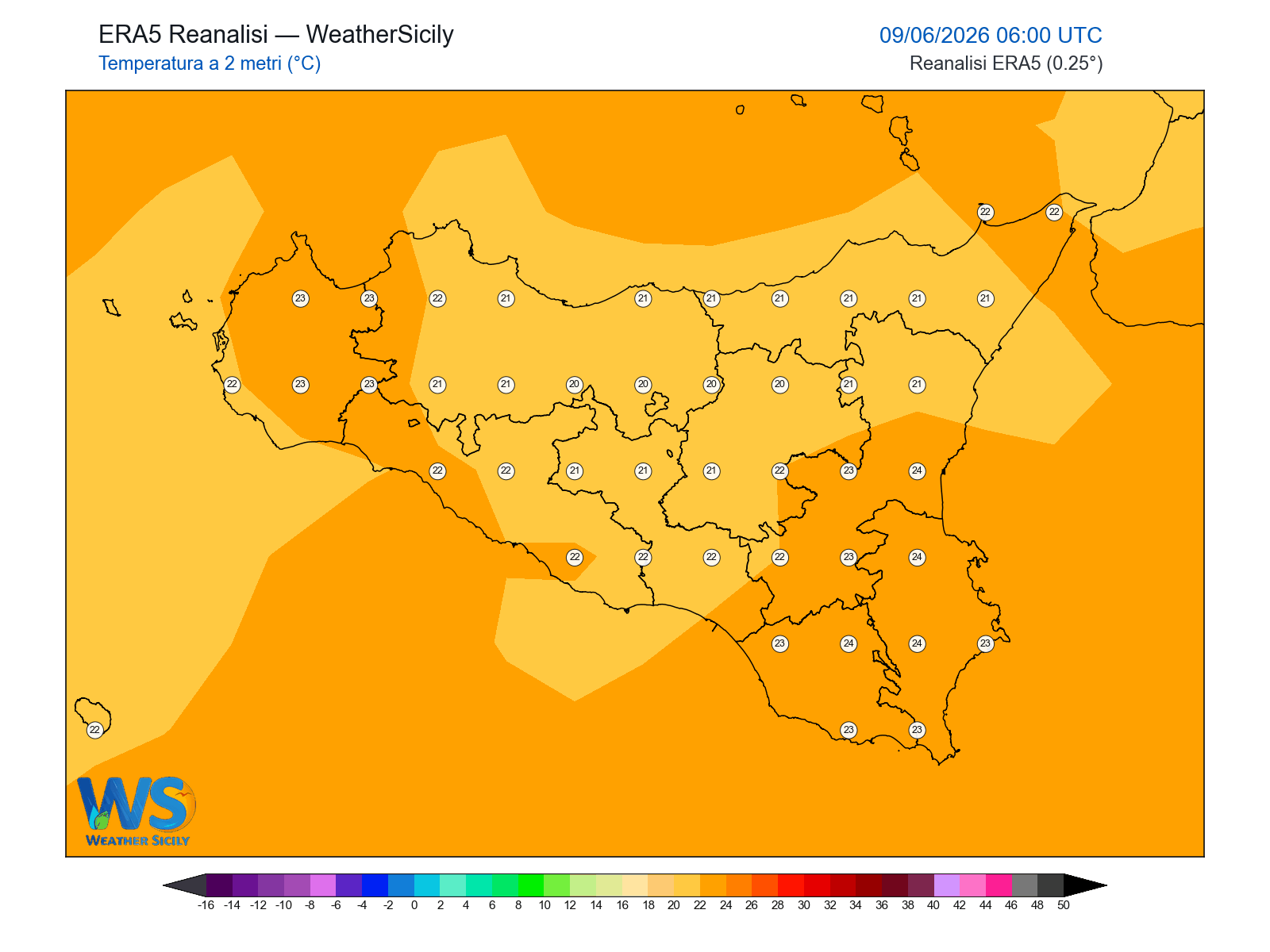 Temperatura a 2 metri · 2026060906