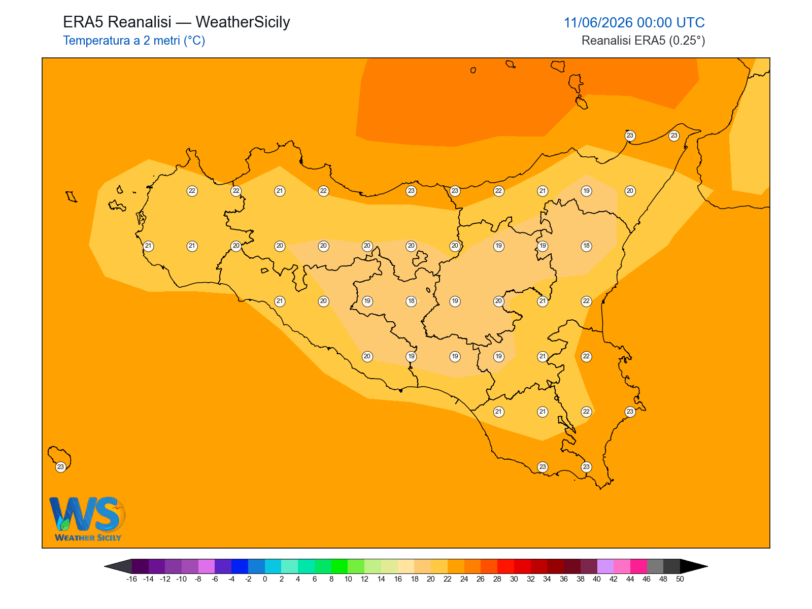Temperatura a 2 metri · 2026061100