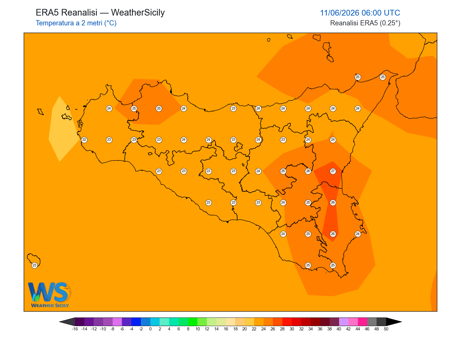 Temperatura a 2 metri · 2026061106