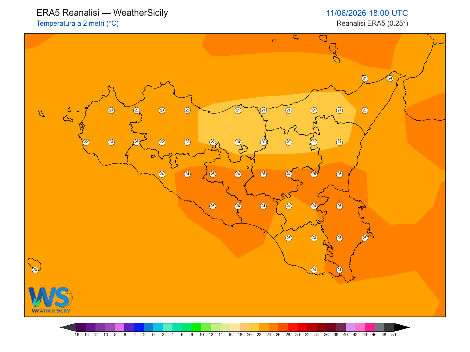 Temperatura a 2 metri · 2026061118