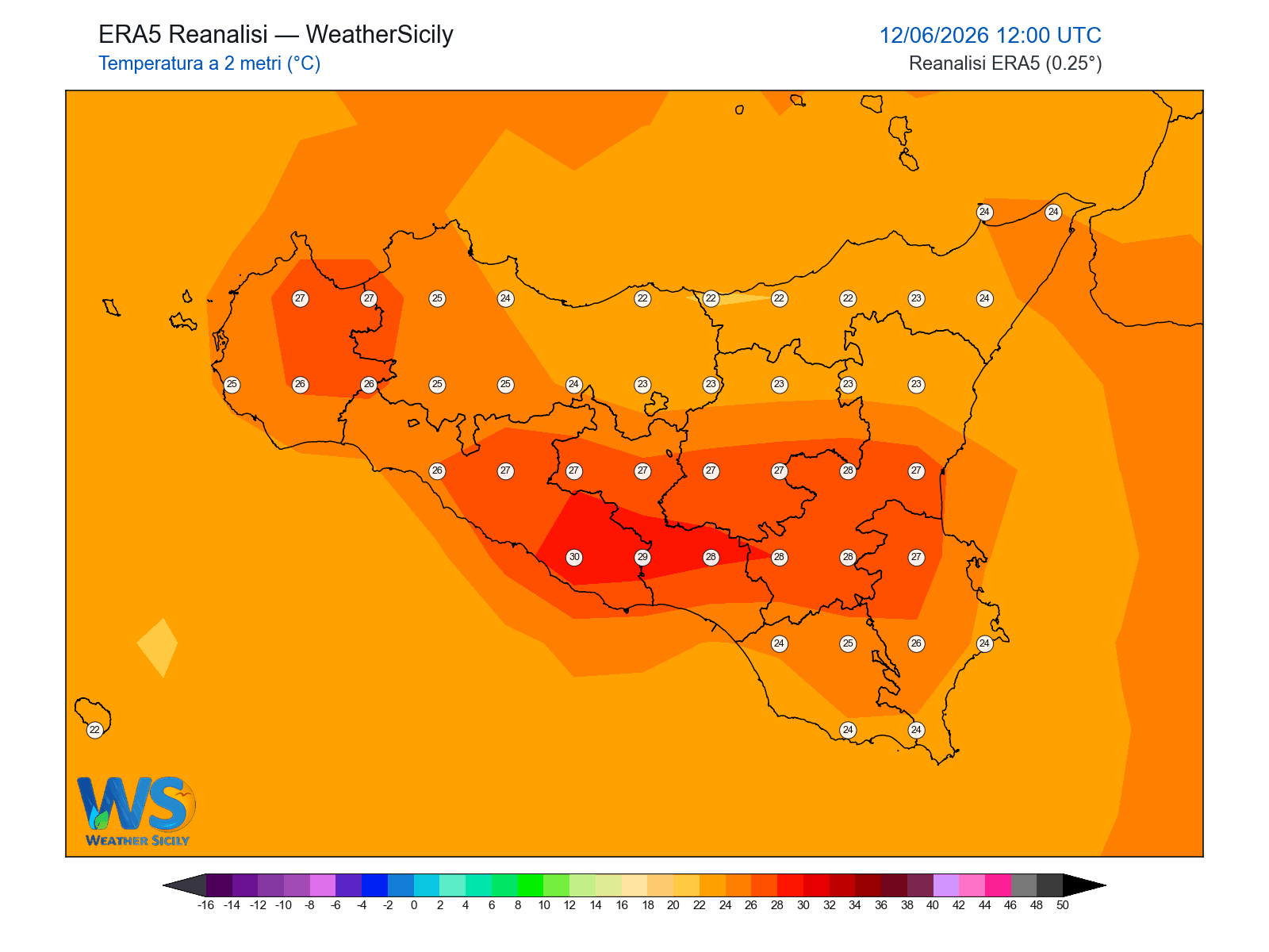 Temperatura a 2 metri · 2026061212