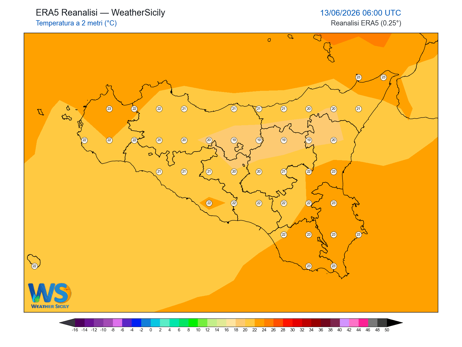 Temperatura a 2 metri · 2026061306