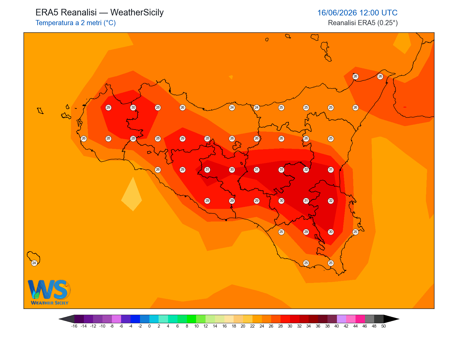 Temperatura a 2 metri · 2026061612