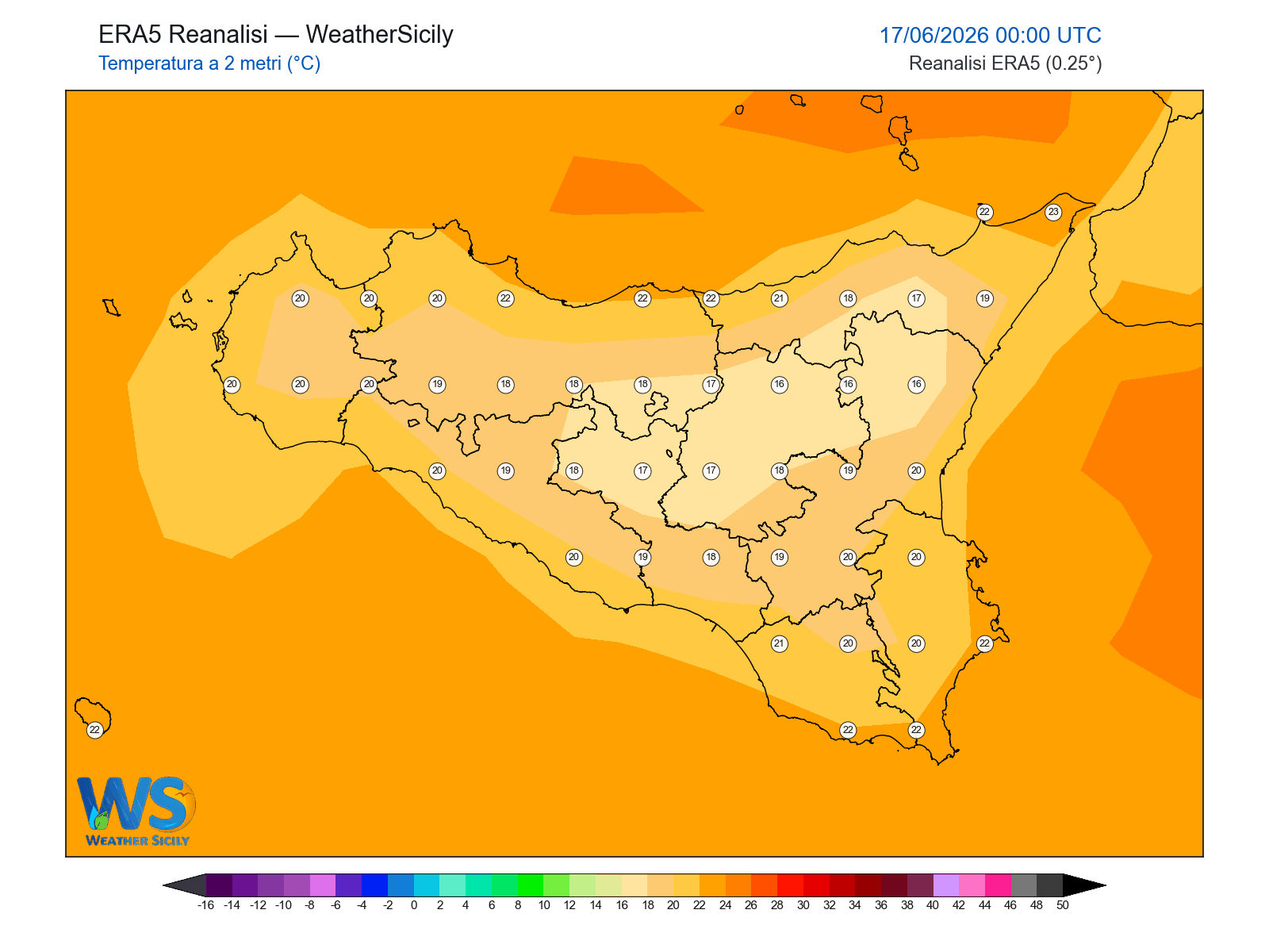 Temperatura a 2 metri · 2026061700