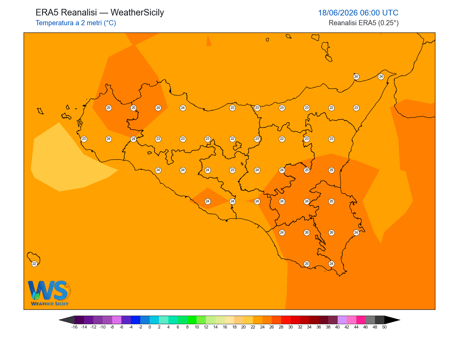 Temperatura a 2 metri · 2026061806