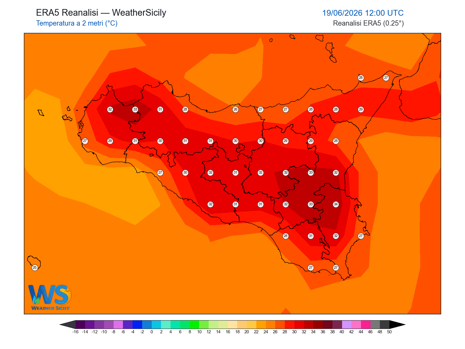 Temperatura a 2 metri · 2026061912