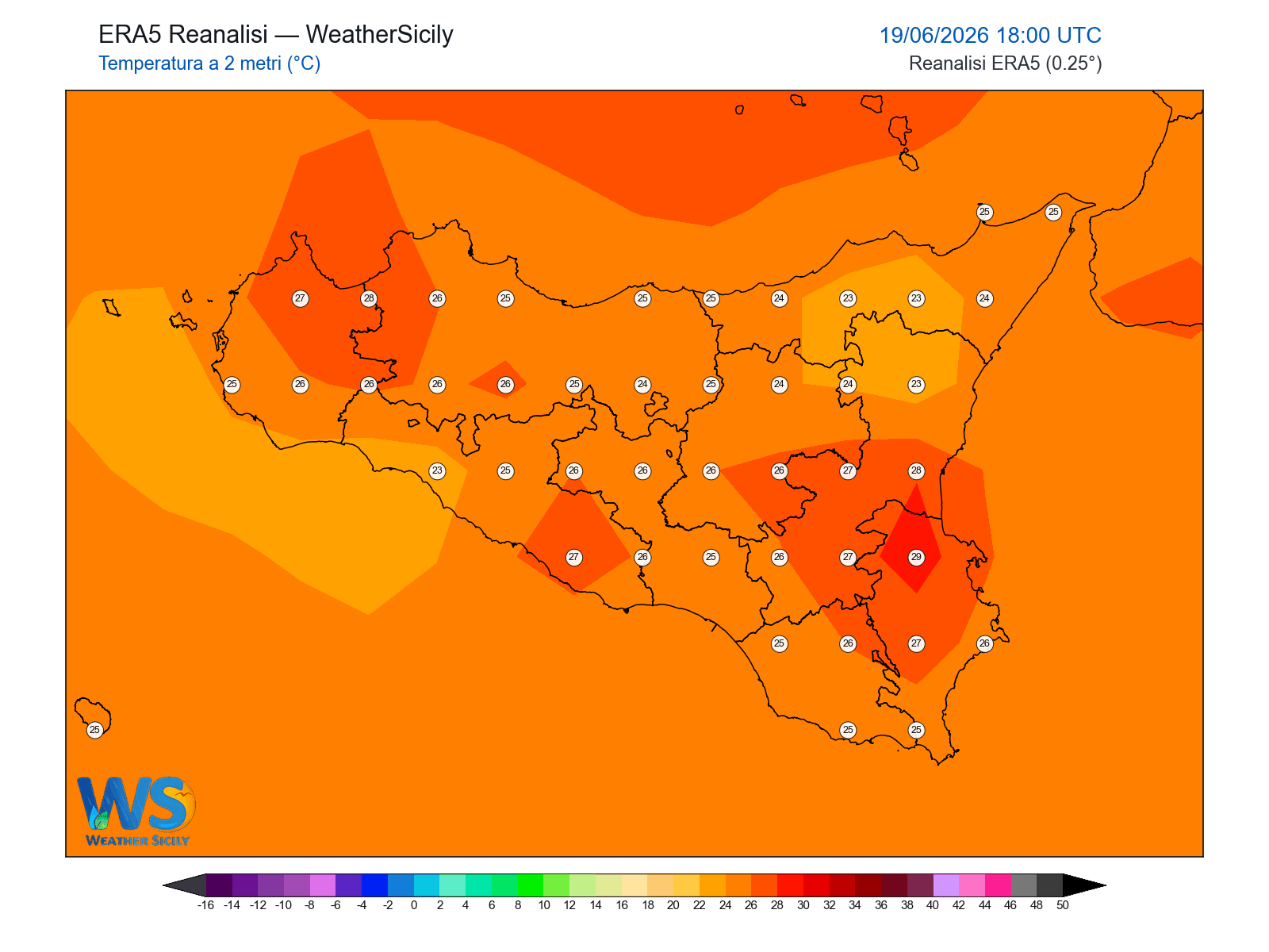 Temperatura a 2 metri · 2026061918