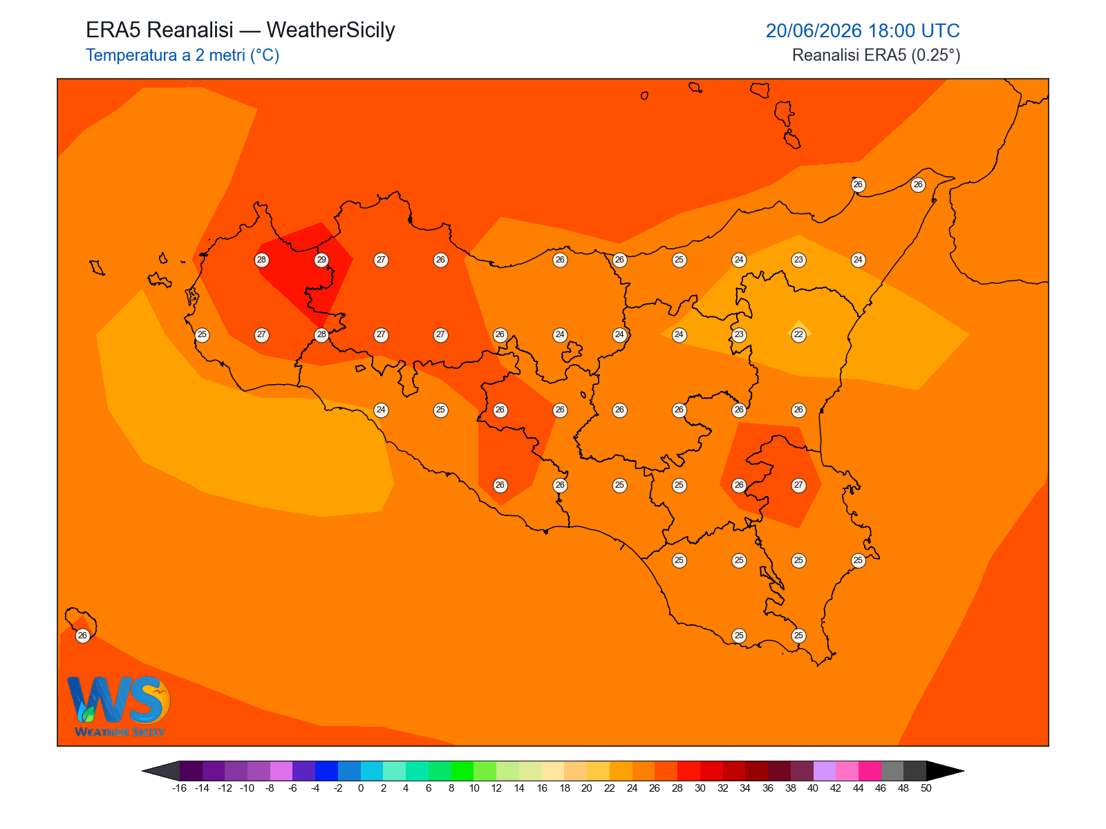 Temperatura a 2 metri · 2026062018