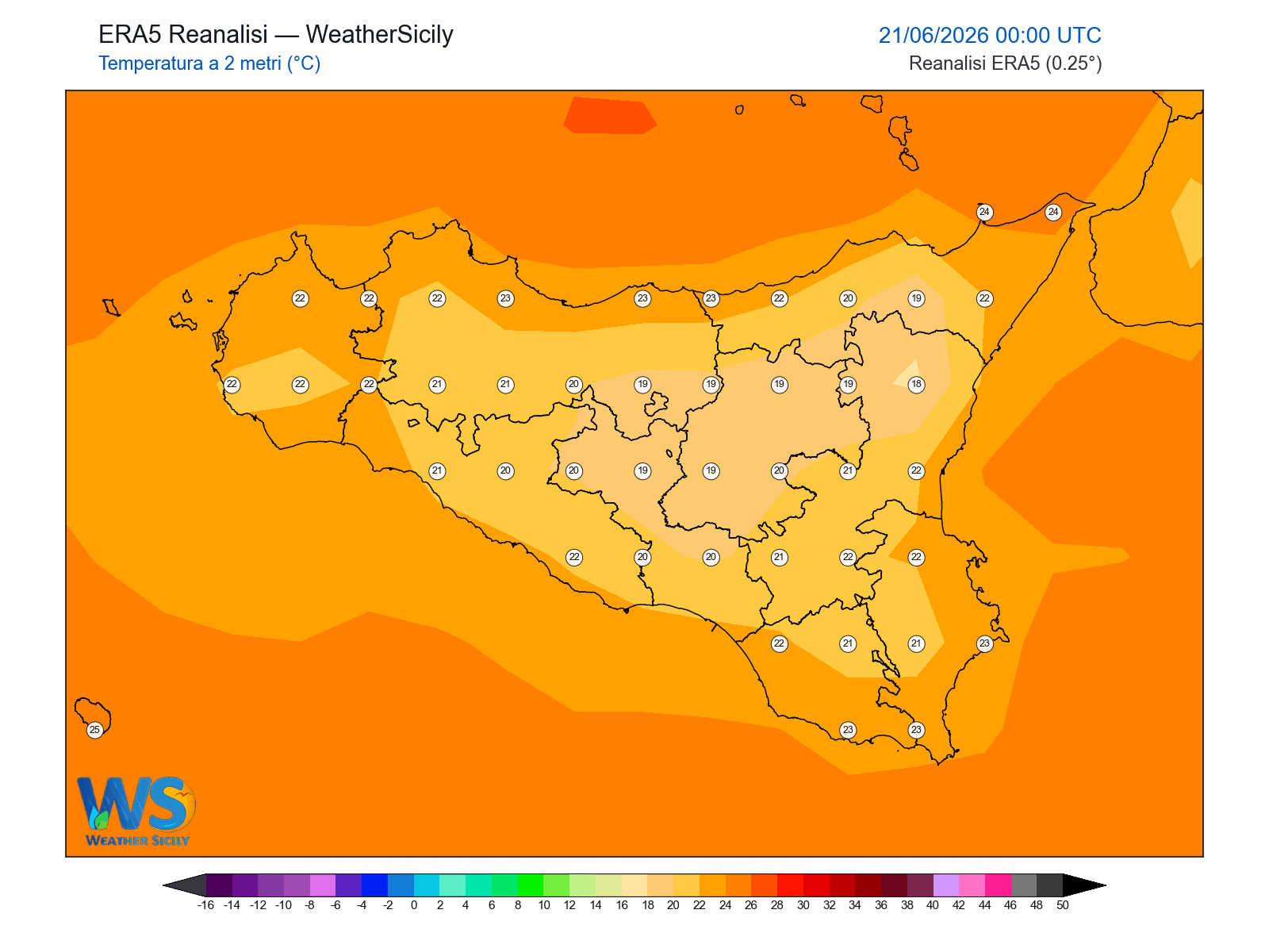 Temperatura a 2 metri · 2026062100