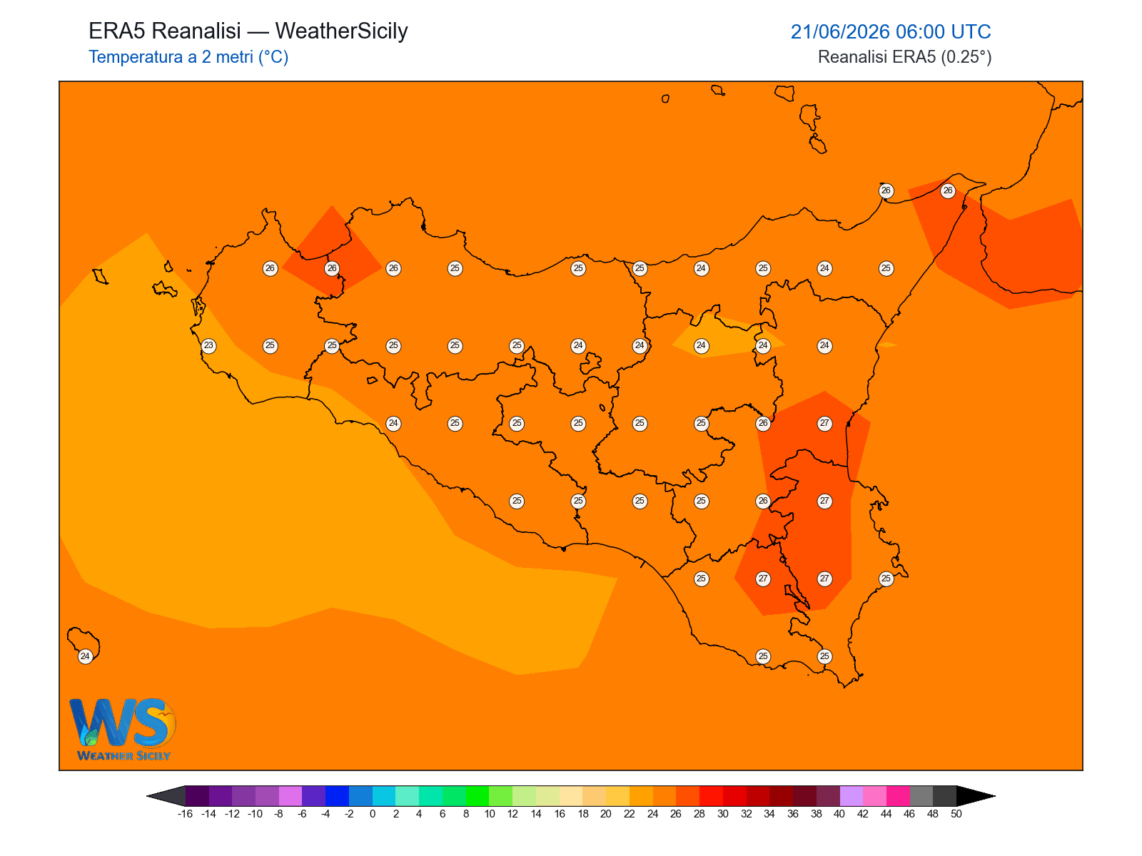 Temperatura a 2 metri · 2026062106