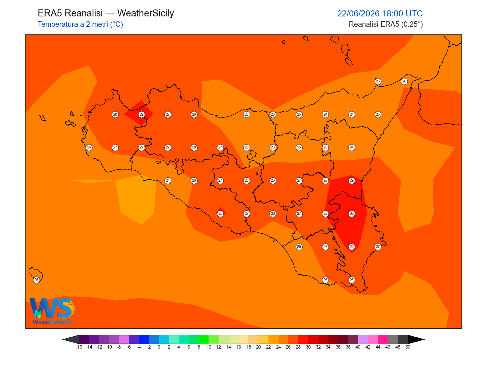 Temperatura a 2 metri · 2026062218