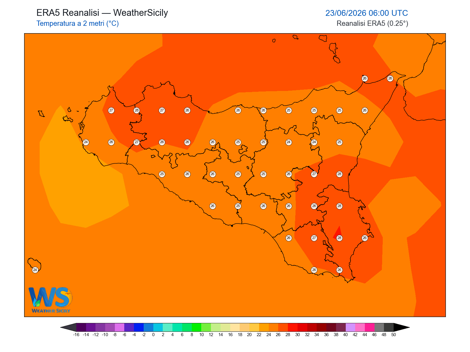 Temperatura a 2 metri · 2026062306