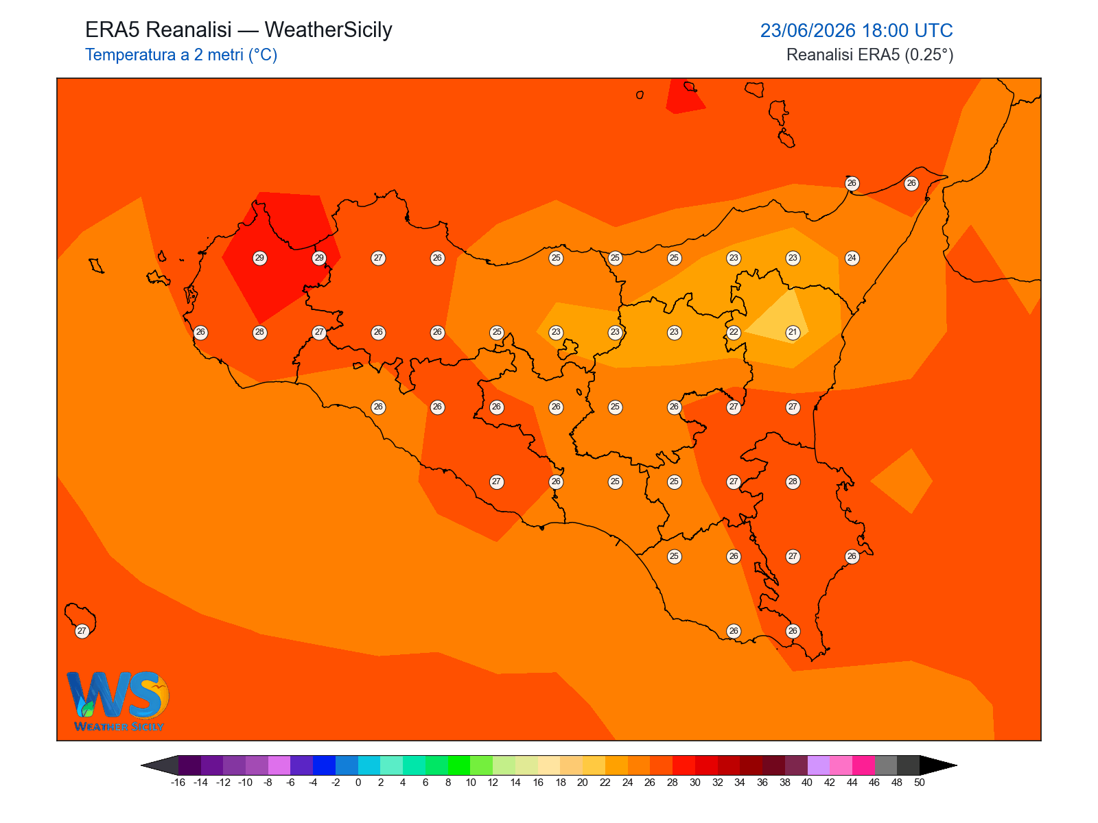 Temperatura a 2 metri · 2026062318
