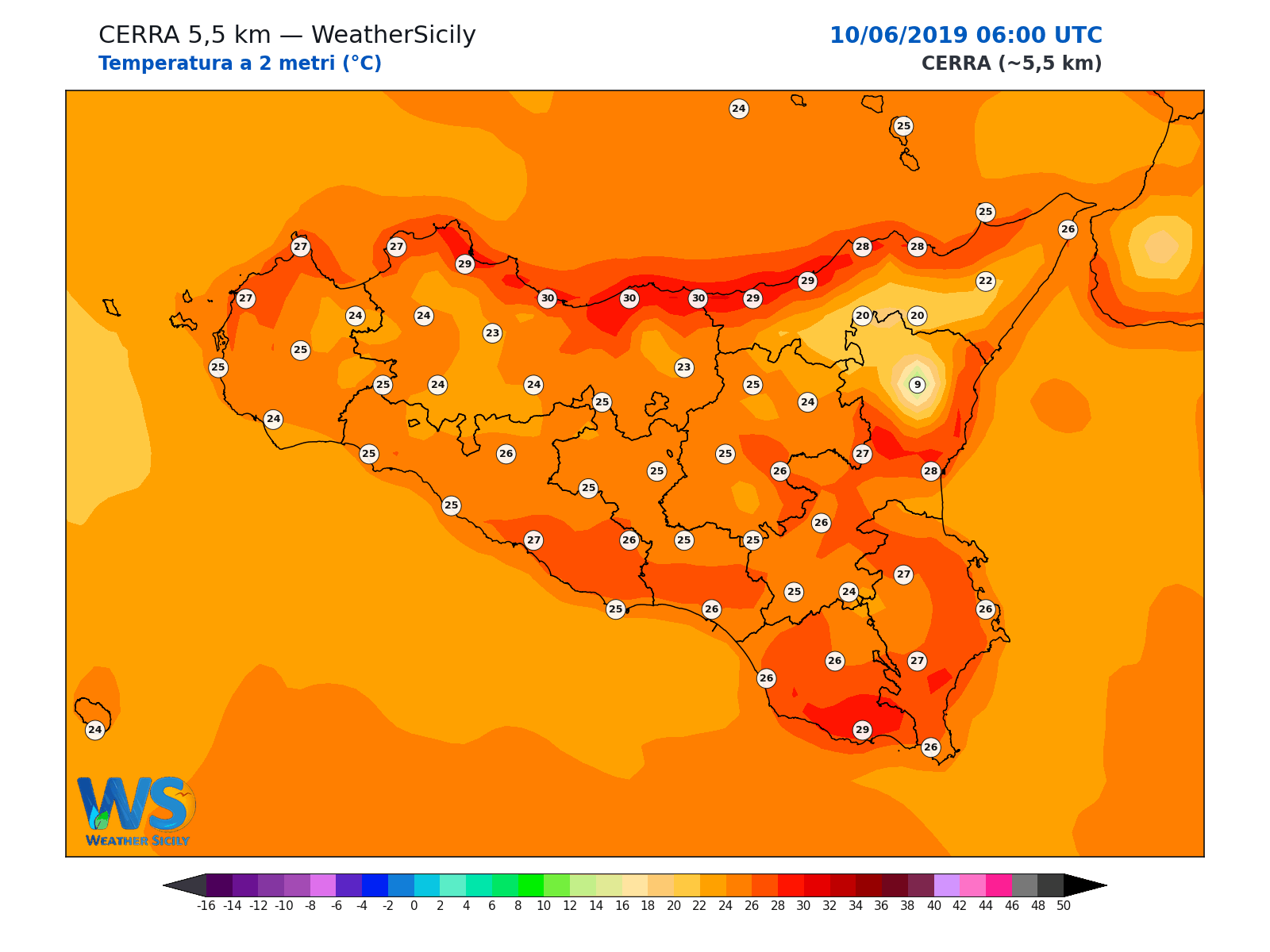 Temperatura a 2 metri · 2019061006
