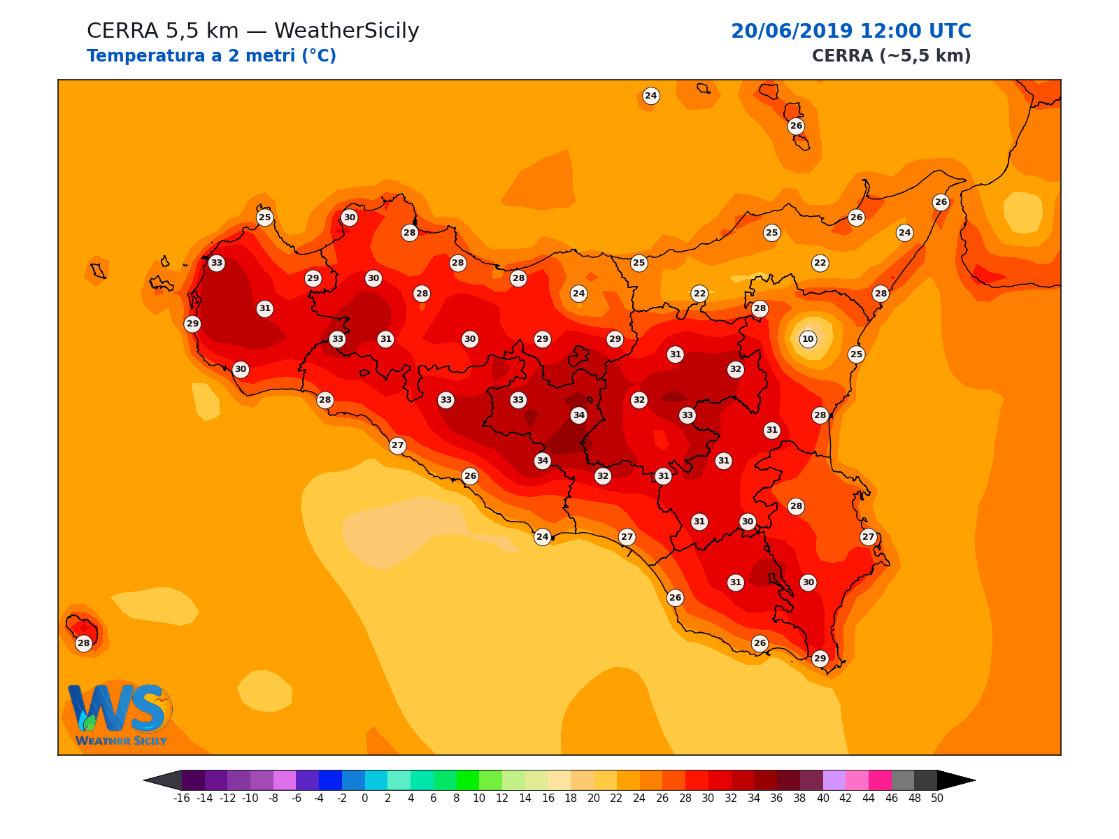 Temperatura a 2 metri · 2019062012