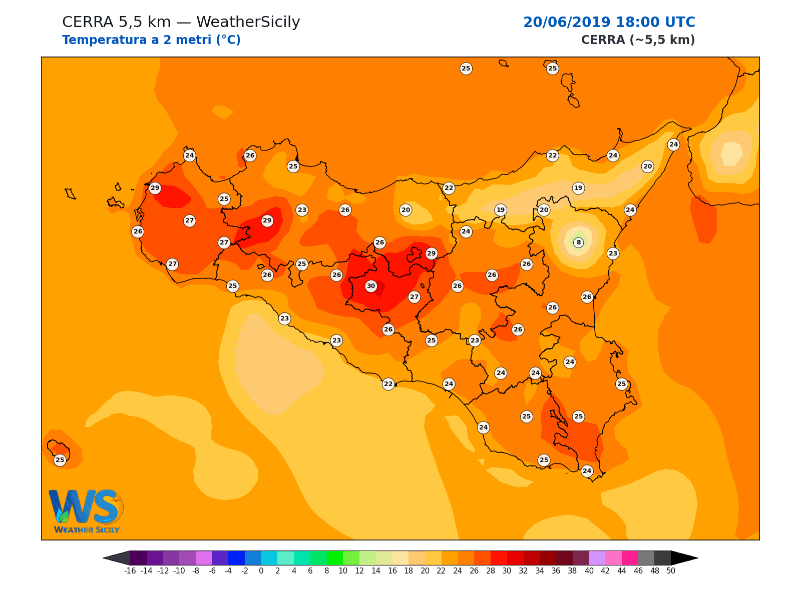 Temperatura a 2 metri · 2019062018
