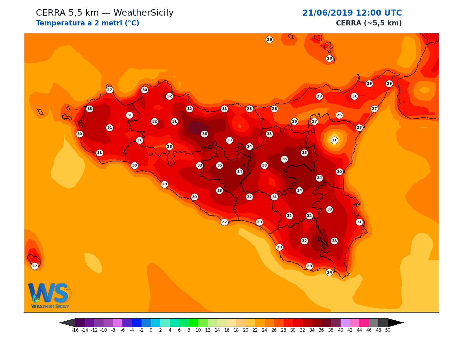 Temperatura a 2 metri · 2019062112