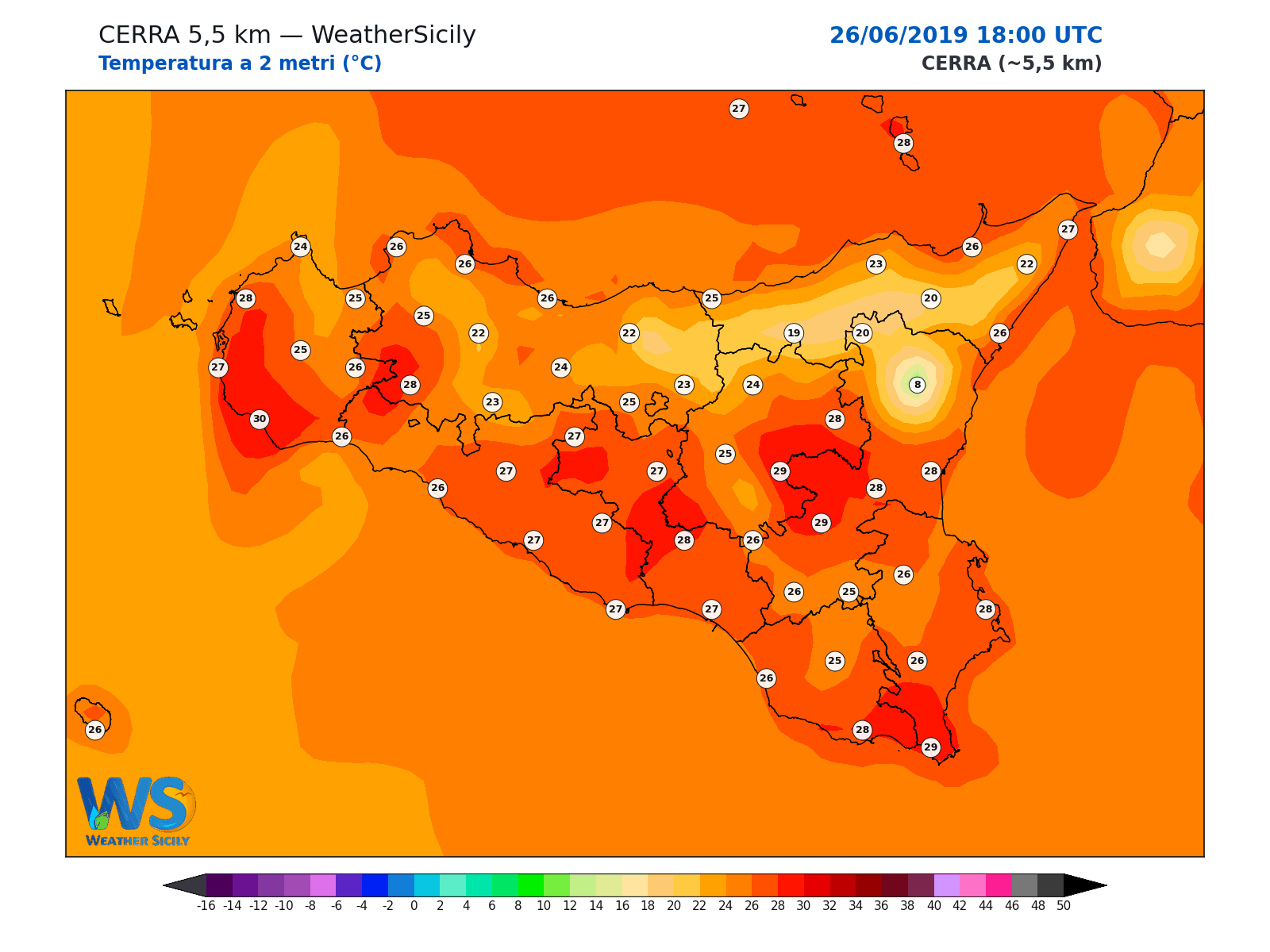 Temperatura a 2 metri · 2019062618