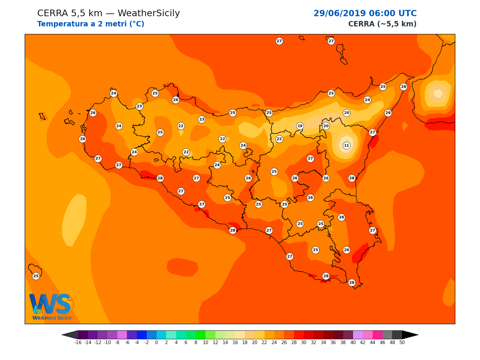 Temperatura a 2 metri · 2019062906