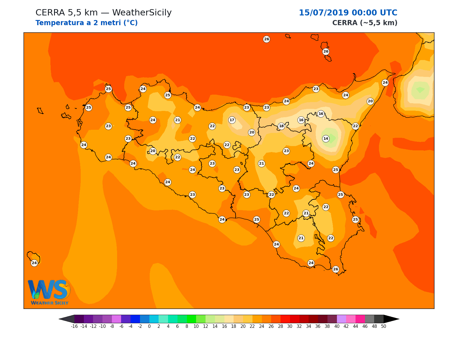 Temperatura a 2 metri · 2019071500