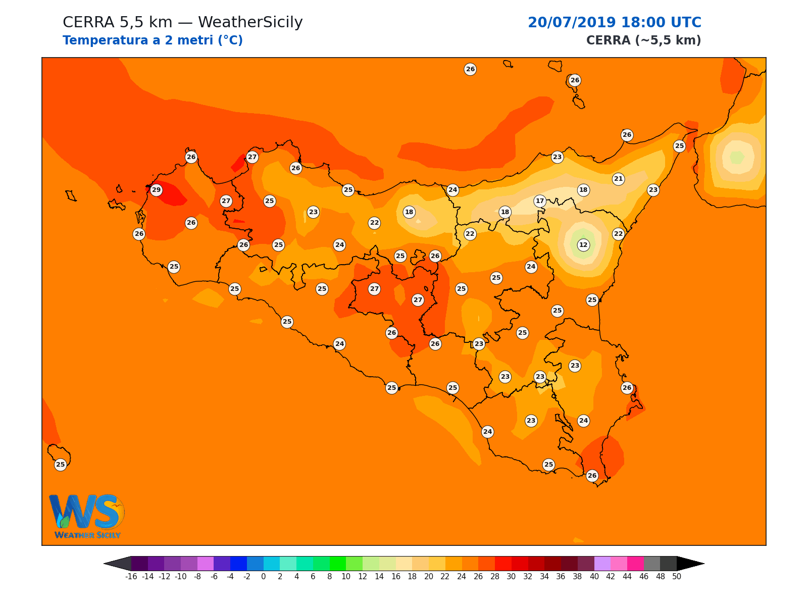 Temperatura a 2 metri · 2019072018
