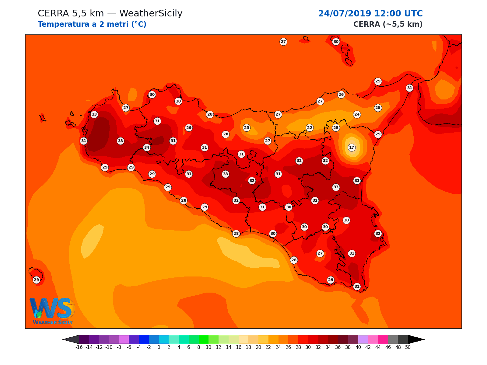 Temperatura a 2 metri · 2019072412