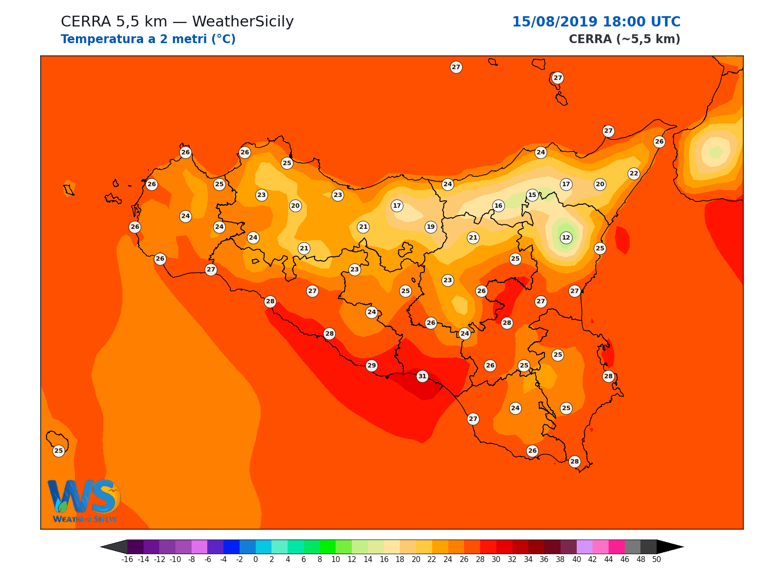 Temperatura a 2 metri · 2019081518