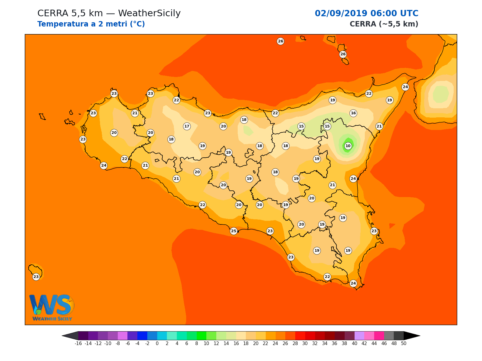 Temperatura a 2 metri · 2019090206