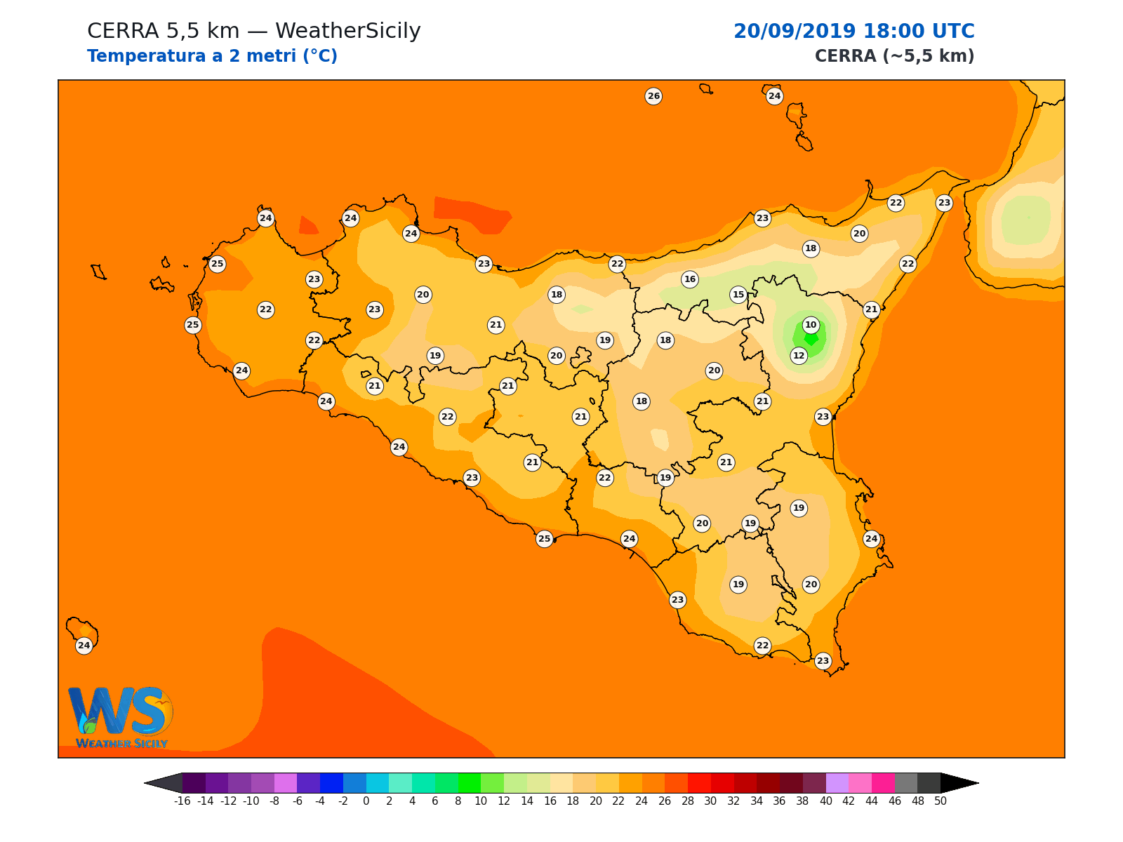 Temperatura a 2 metri · 2019092018