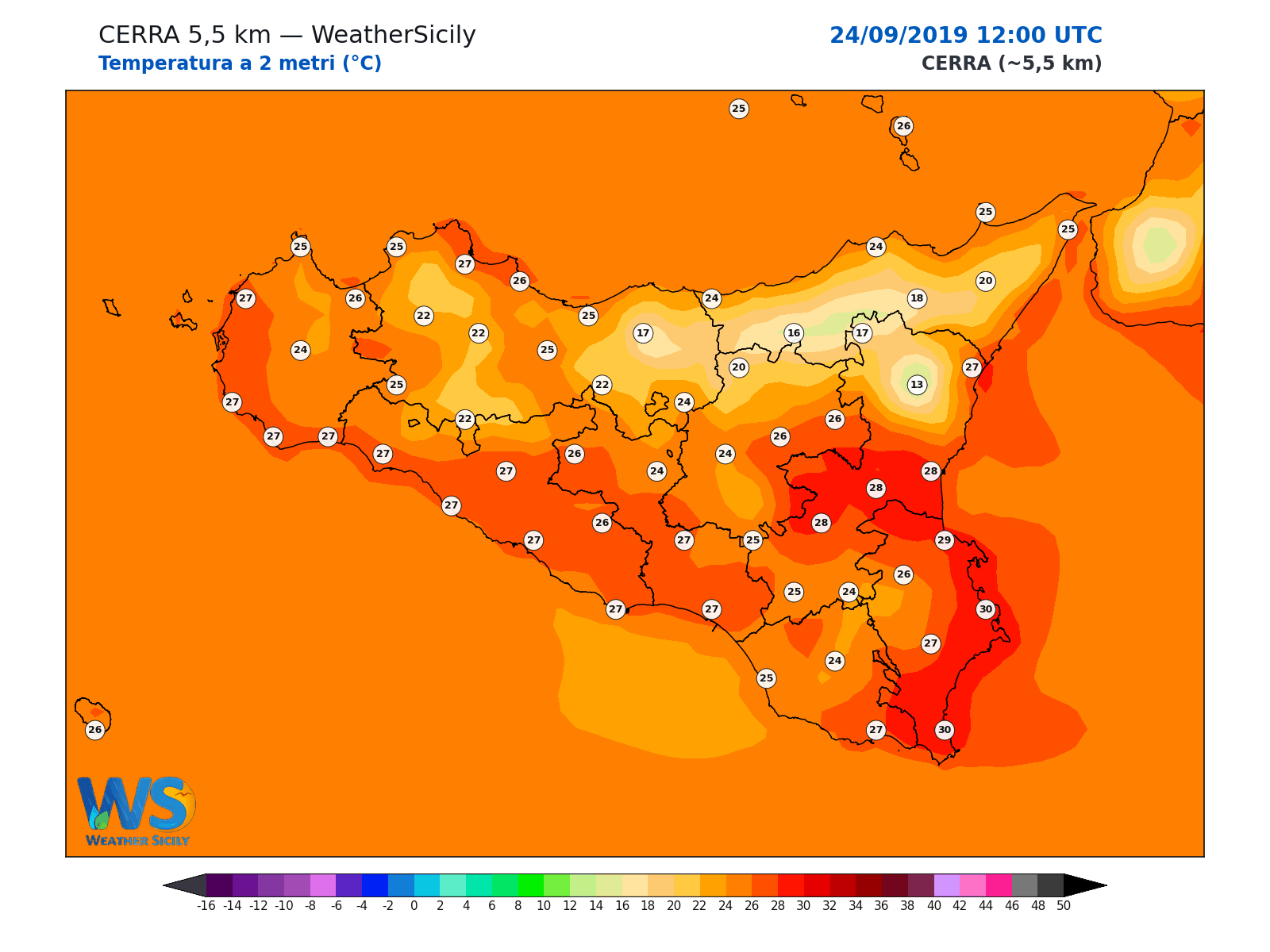 Temperatura a 2 metri · 2019092412