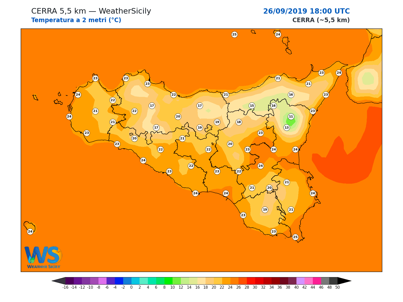 Temperatura a 2 metri · 2019092618