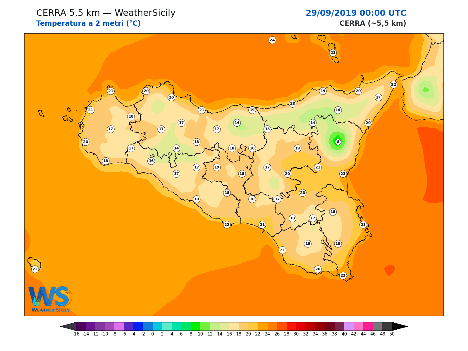 Temperatura a 2 metri · 2019092900