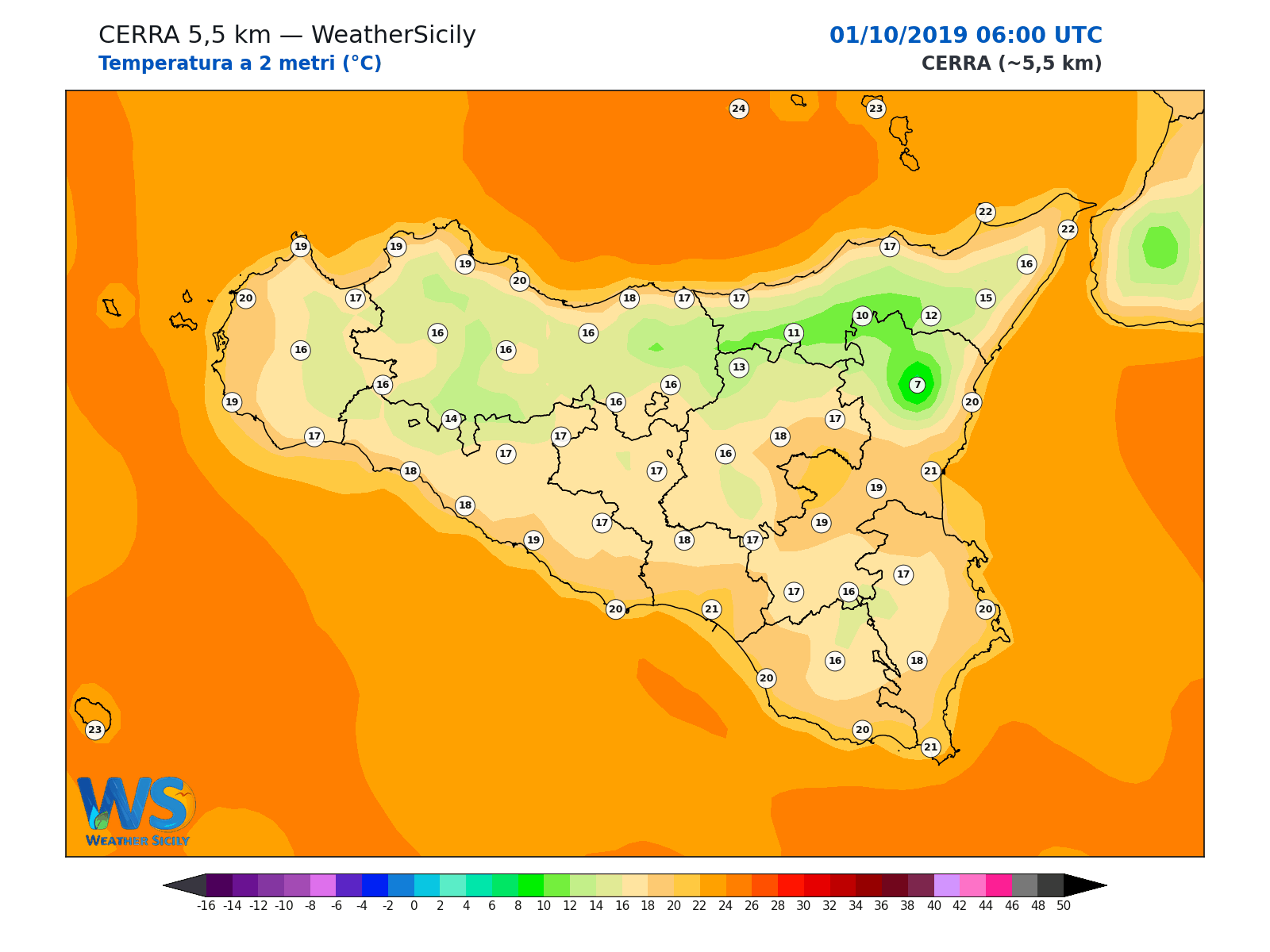 Temperatura a 2 metri · 2019100106