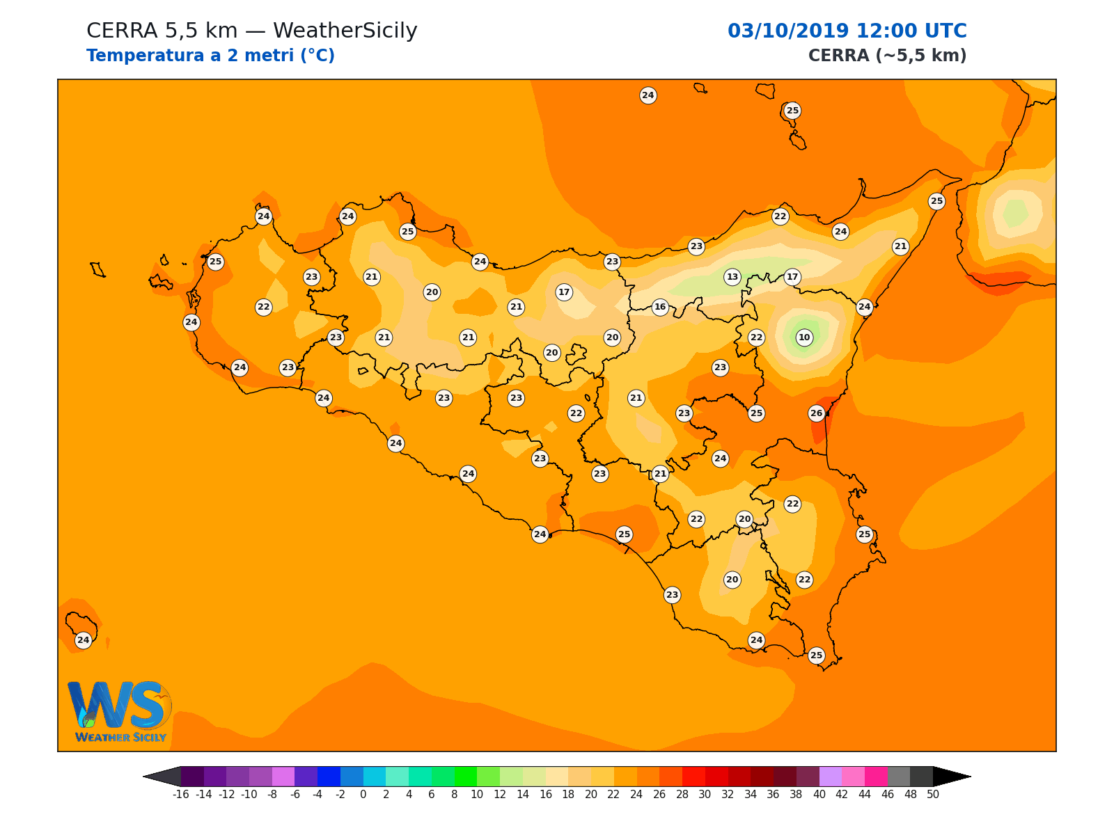 Temperatura a 2 metri · 2019100312